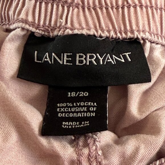 Lane Bryant Cargo Capris Pink Women's 18/20 Drawstring Elastic Waist - Picture 3 of 3